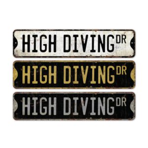 High-Diving-Premium-Quality-Rustic-Metal-Sign-2