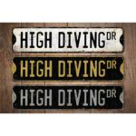 High-Diving-Premium-Quality-Rustic-Metal-Sign-Images