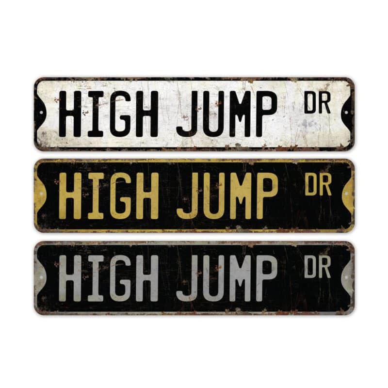 High-Jump-Premium-Quality-Rustic-Metal-Sign-2