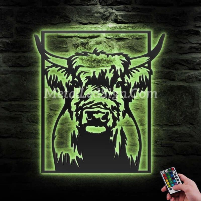 Highland-Cow-Farmhouse-Metal-Wall-Art-Led-Light-5-1