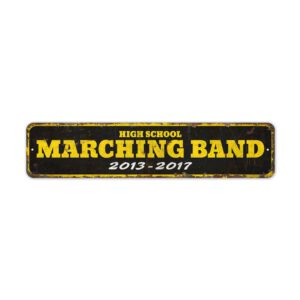 Highschool-Marching-Band-Premium-Quality-Rustic-Metal-Sign-2-2