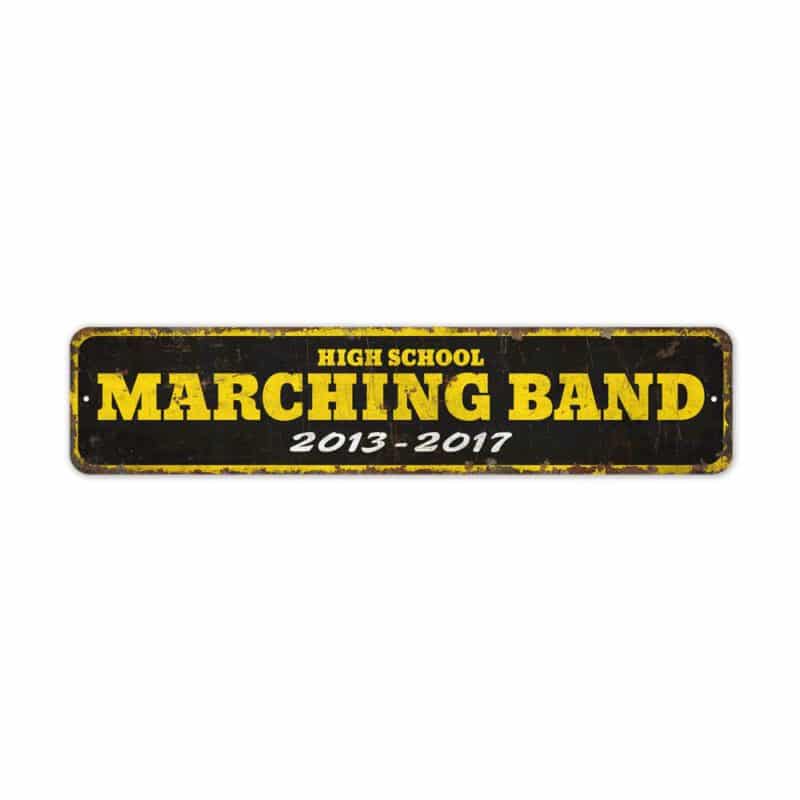 Highschool-Marching-Band-Premium-Quality-Rustic-Metal-Sign-2-2