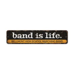 Highschool-Marching-Band-Premium-Quality-Rustic-Metal-Sign-2