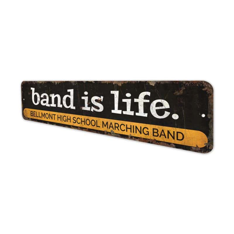 Highschool-Marching-Band-Premium-Quality-Rustic-Metal-Sign-4