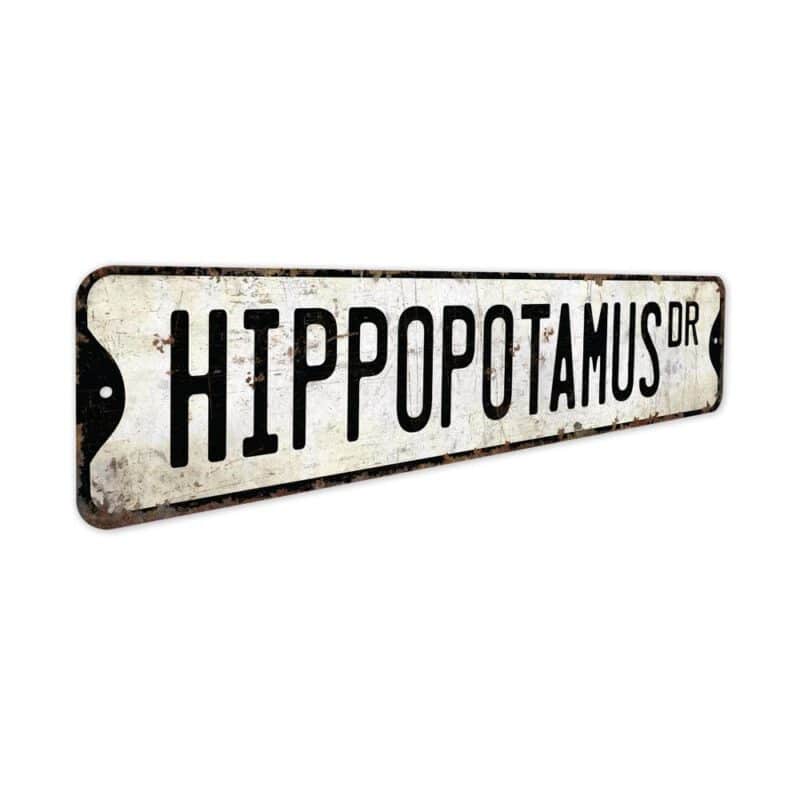 Hippopotamus-Premium-Quality-Rustic-Metal-Sign-3