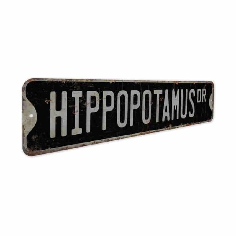 Hippopotamus-Premium-Quality-Rustic-Metal-Sign-7