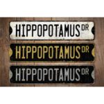 Hippopotamus-Premium-Quality-Rustic-Metal-Sign-Images