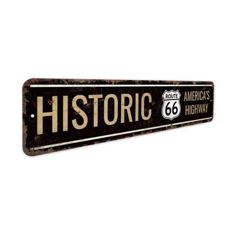 Historic-Route-66-Premium-Quality-Rustic-Metal-Sign-3-1