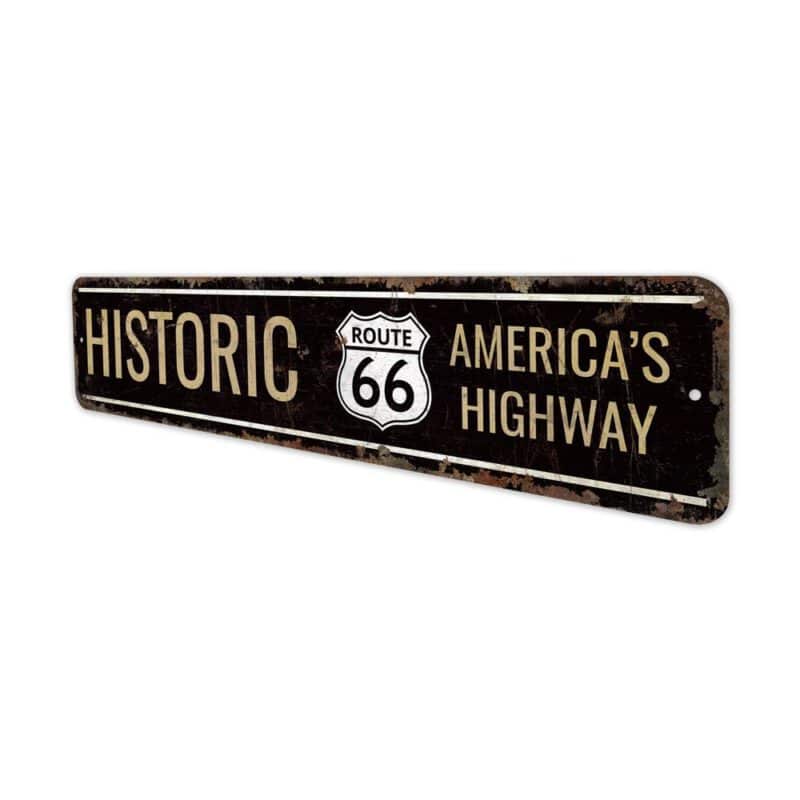 Historic-Route-66-Premium-Quality-Rustic-Metal-Sign-4-1