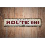 Historic-Route-66-Premium-Quality-Rustic-Metal-Sign-Images