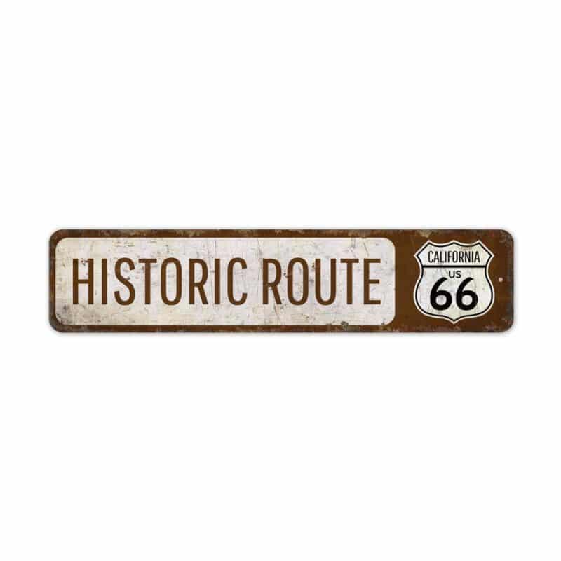 Historic-Route-Sign-Premium-Quality-Rustic-Metal-Sign-2-2