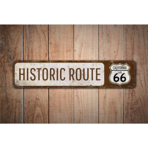 Historic-Route-Sign-Premium-Quality-Rustic-Metal-Sign-Images-2