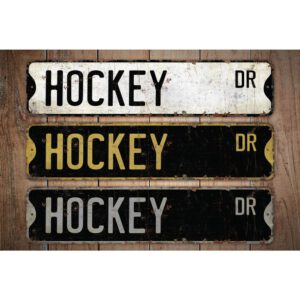 Hockey-Premium-Quality-Rustic-Metal-Sign-Images