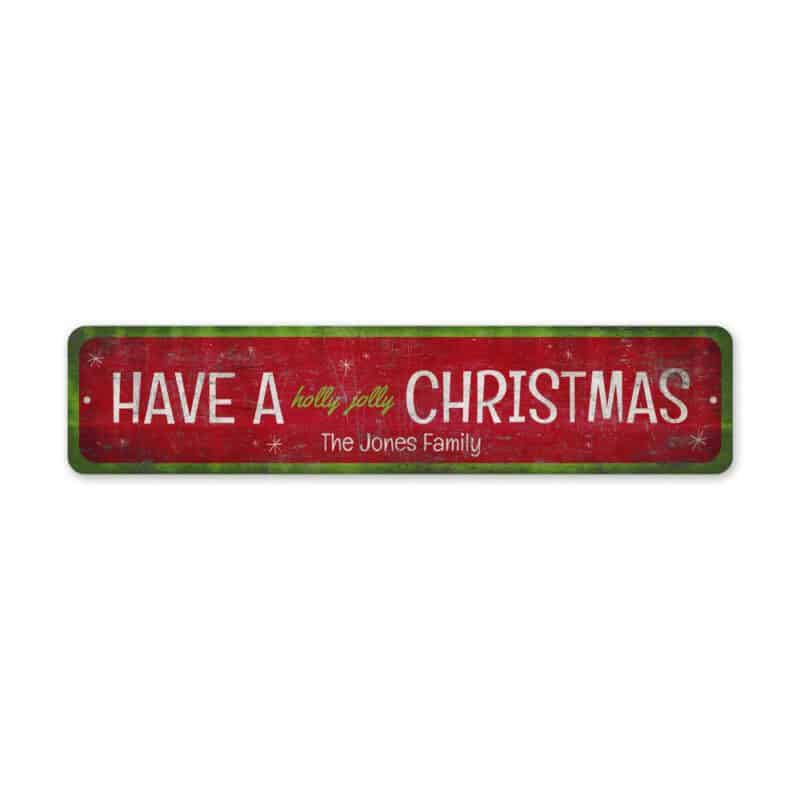 Holly-Jolly-Christmas-Sign-Premium-Quality-Rustic-Metal-Sign-2