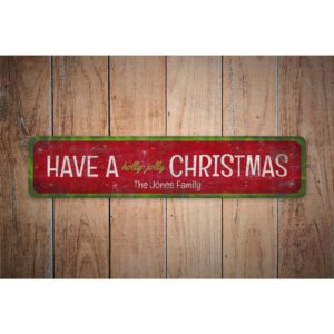 Holly-Jolly-Christmas-Sign-Premium-Quality-Rustic-Metal-Sign-Images