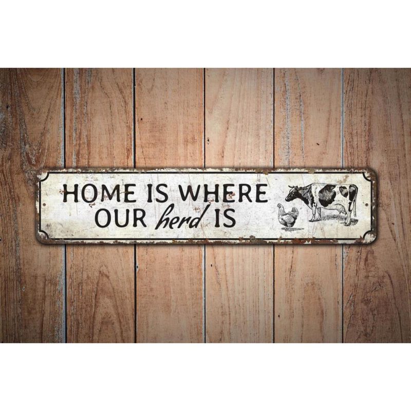 Home-Is-Where-The-Herd-Is-Premium-Quality-Rustic-Metal-Sign-Images