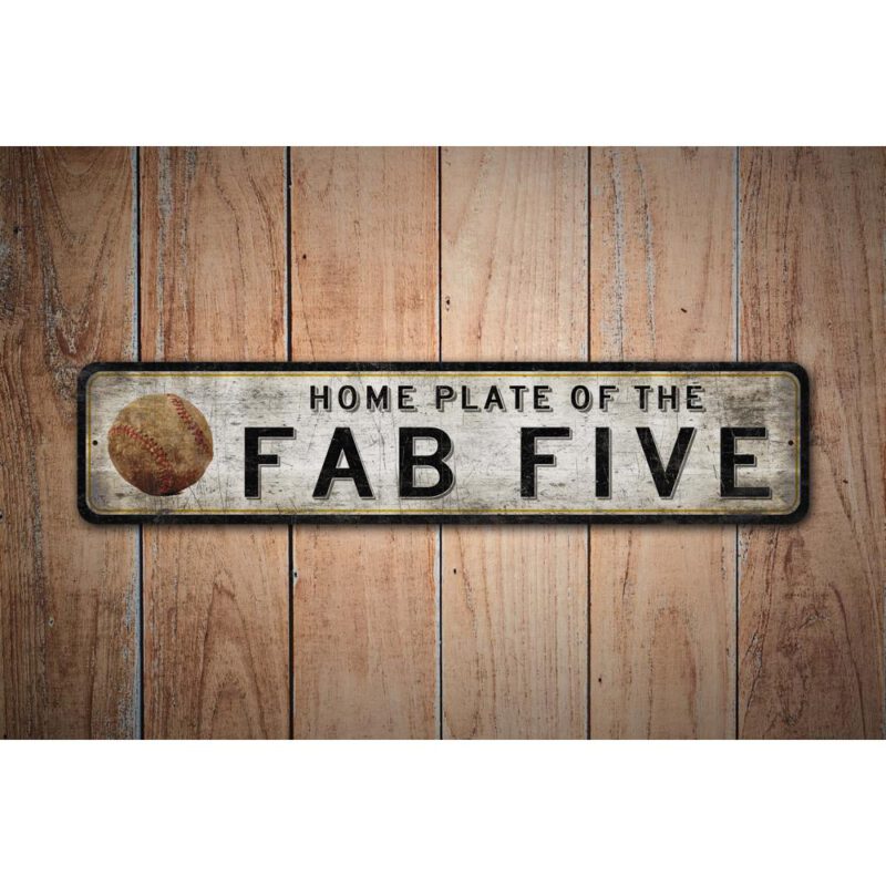 Home-Plate-Fab-Five-Premium-Quality-Rustic-Metal-Sign-Images