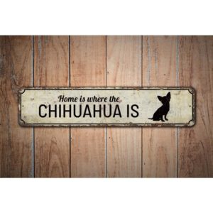 Home-is-Where-the-Chihuahua-is-Premium-Quality-Rustic-Metal-Sign-Images