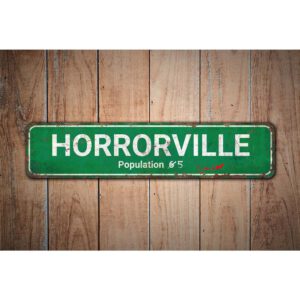 Horrorville-Population-Premium-Quality-Rustic-Metal-Sign-Images