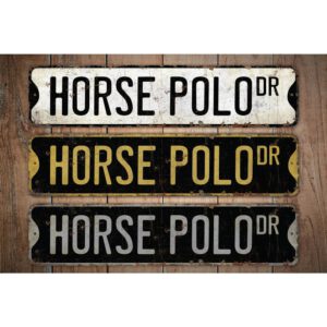 Horse-Polo-Premium-Quality-Rustic-Metal-Sign-Images