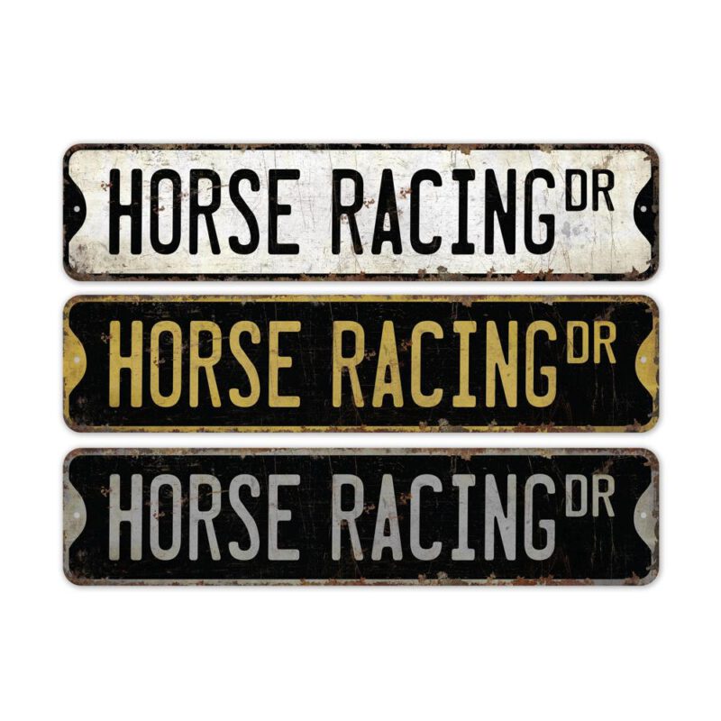 Horse-Racing-Sign-Premium-Quality-Rustic-Metal-Sign-2