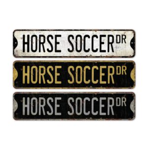 Horse-Soccer-Sign-Premium-Quality-Rustic-Metal-Sign-2