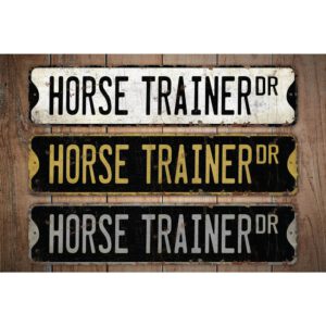 Horse-Trainer-Premium-Quality-Rustic-Metal-Sign-Images