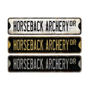 Horseback-Archery-Premium-Quality-Rustic-Metal-Sign-2