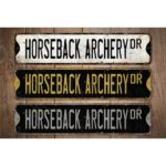 Horseback-Archery-Premium-Quality-Rustic-Metal-Sign-Images