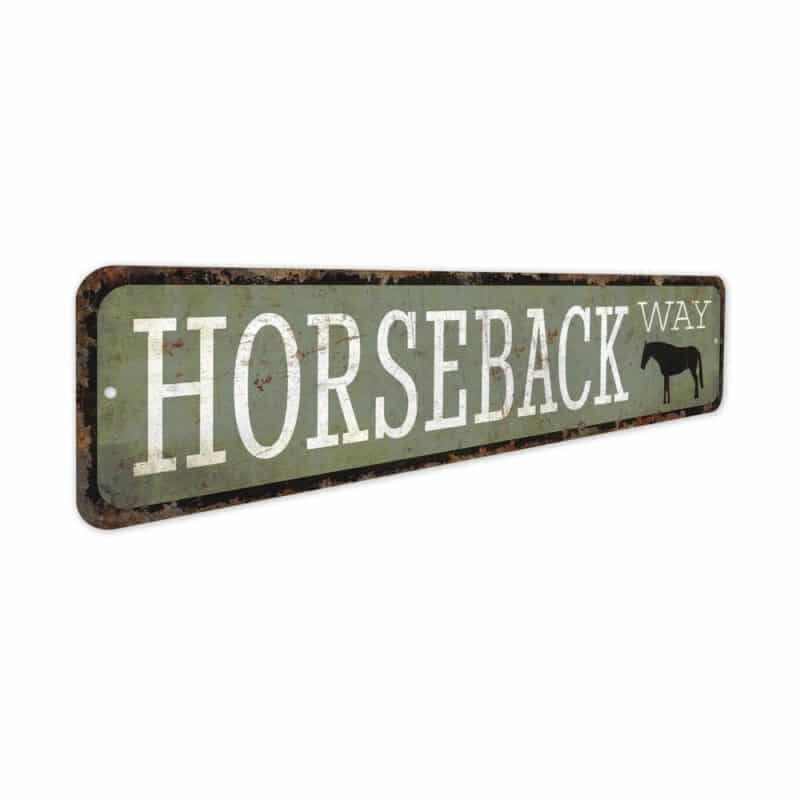 Horseback-Road-Sign-Premium-Quality-Rustic-Metal-Sign-3