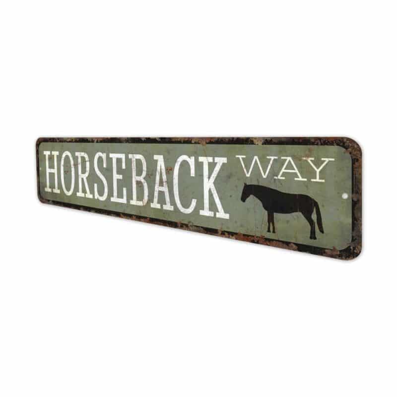 Horseback-Road-Sign-Premium-Quality-Rustic-Metal-Sign-4