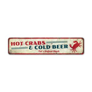 Hot-Crabs-Cold-Beer-Premium-Quality-Rustic-Metal-Sign-2