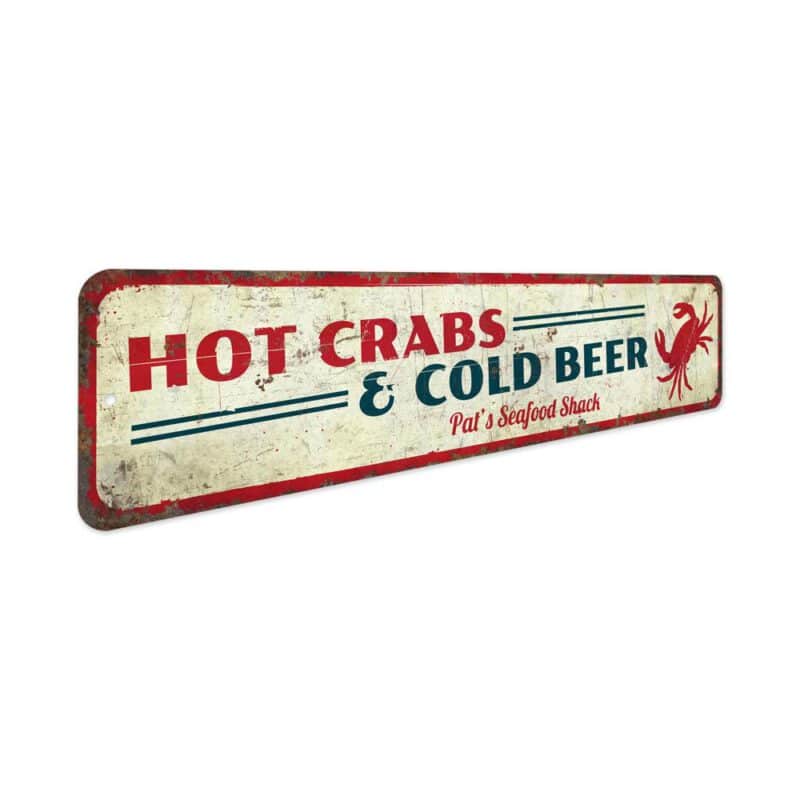 Hot-Crabs-Cold-Beer-Premium-Quality-Rustic-Metal-Sign-3