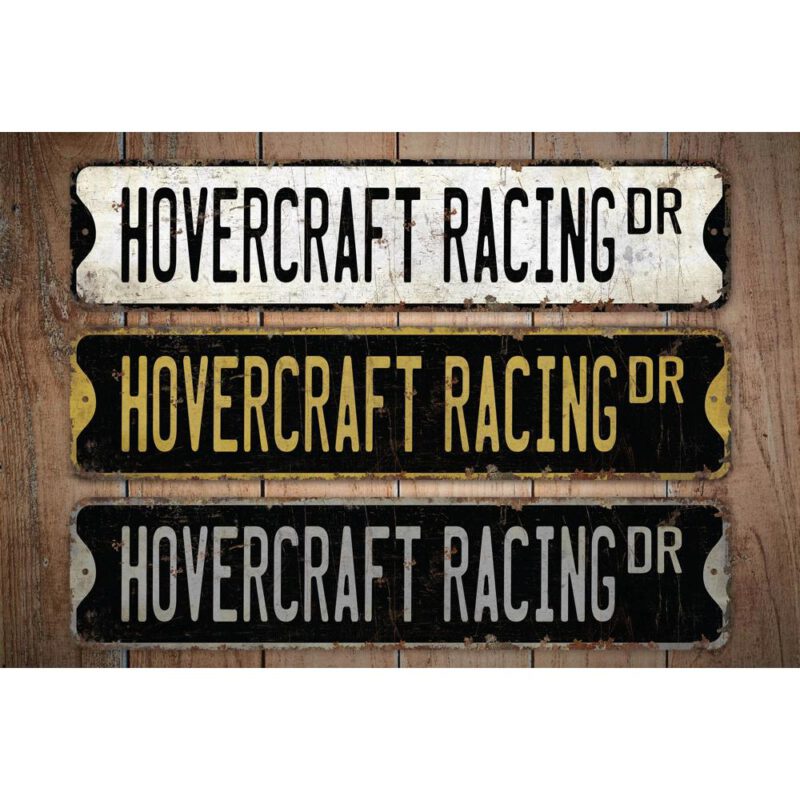 Hovercraft-Racing-Premium-Quality-Rustic-Metal-Sign-Images