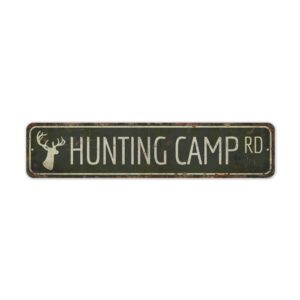 Hunting-Camp-Road-Sign-Premium-Quality-Rustic-Metal-Sign-2