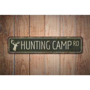 Hunting-Camp-Road-Sign-Premium-Quality-Rustic-Metal-Sign-Images