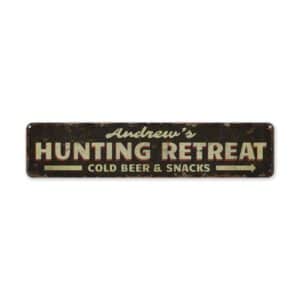 Hunting-Retreat-Premium-Quality-Rustic-Metal-Sign-2