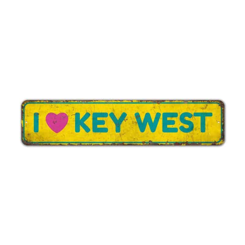 I-Love-Key-West-Premium-Quality-Rustic-Metal-Sign-2