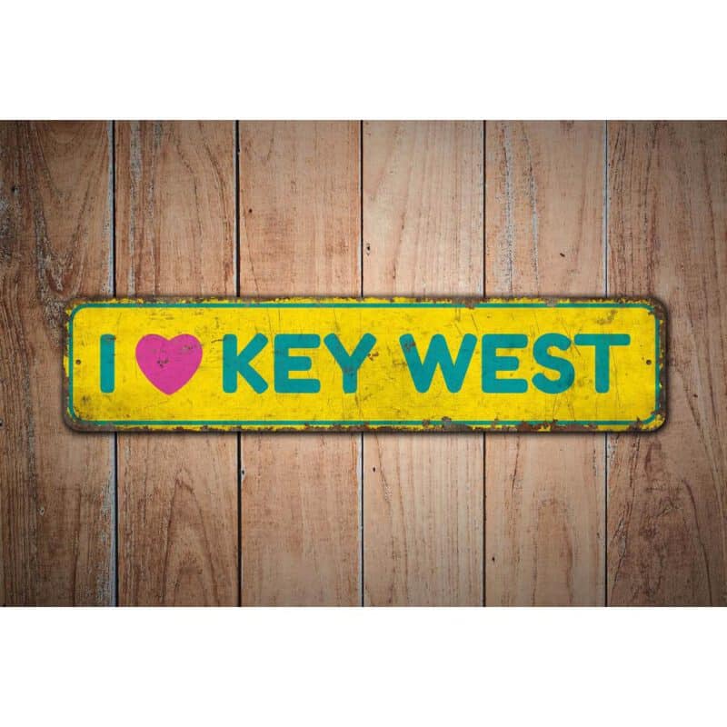 I-Love-Key-West-Premium-Quality-Rustic-Metal-Sign-Images