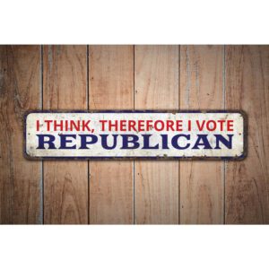 I-think-So-I-Vote-Republican-Premium-Quality-Rustic-Metal-Sign-Images