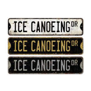 Ice-Canoeing-Premium-Quality-Rustic-Metal-Sign-2