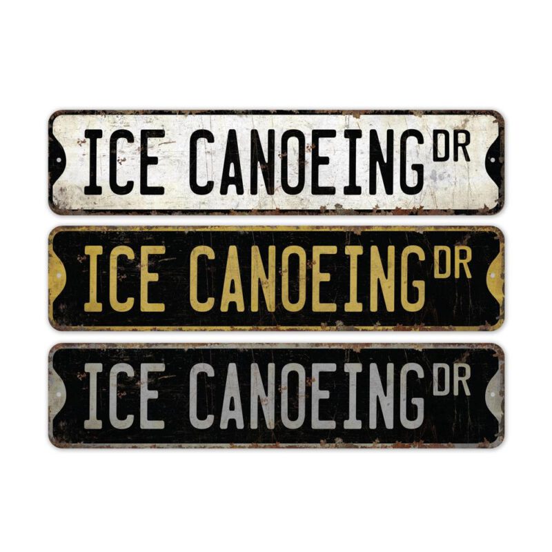 Ice-Canoeing-Premium-Quality-Rustic-Metal-Sign-2