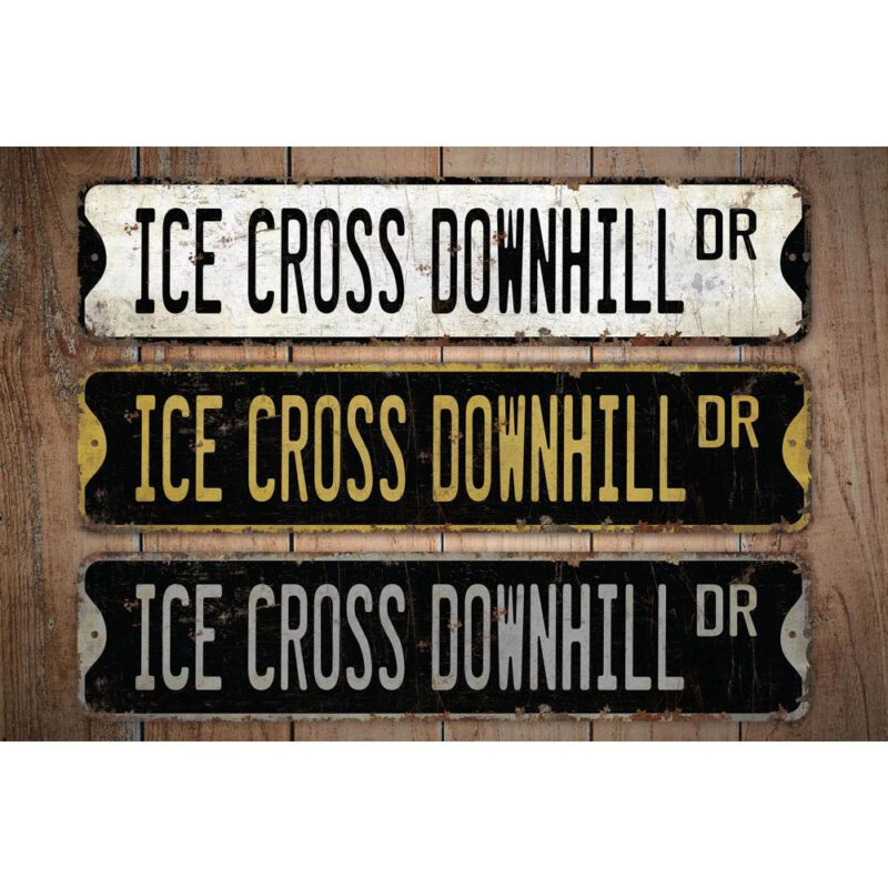 Ice-Cross-Downhill-Premium-Quality-Rustic-Metal-Sign-Images