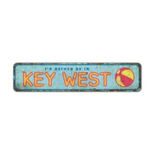 Id-Rather-Be-in-Key-West-Premium-Quality-Rustic-Metal-Sign-2