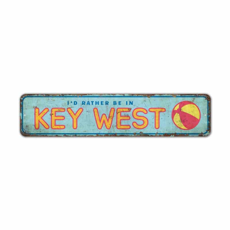 Id-Rather-Be-in-Key-West-Premium-Quality-Rustic-Metal-Sign-2