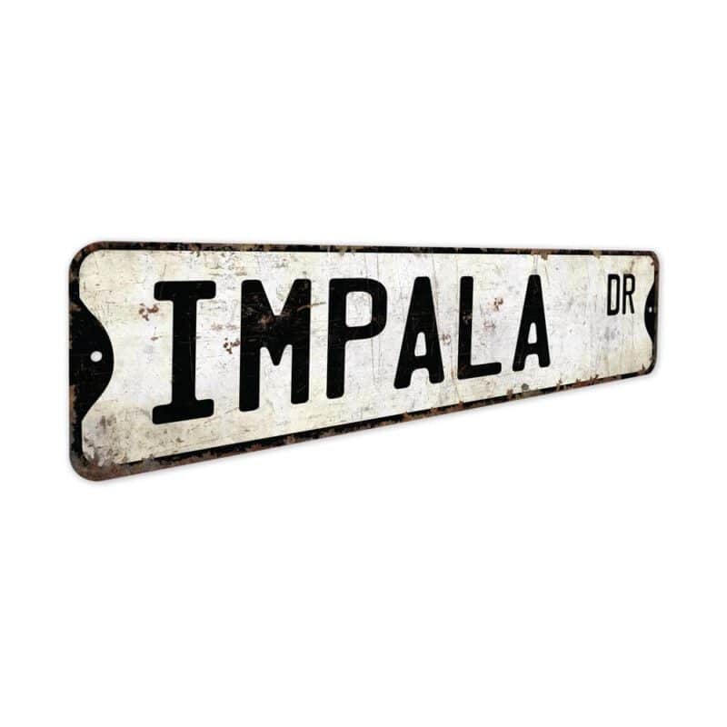 Impala-Premium-Quality-Rustic-Metal-Sign-3