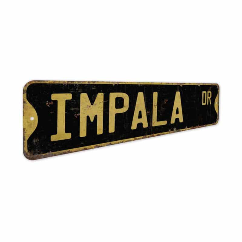 Impala-Premium-Quality-Rustic-Metal-Sign-5