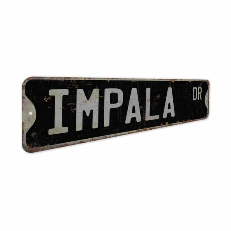 Impala-Premium-Quality-Rustic-Metal-Sign-7