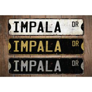 Impala-Premium-Quality-Rustic-Metal-Sign-Images