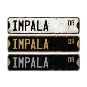 Impala-Sign-Premium-Quality-Rustic-Metal-Sign-2